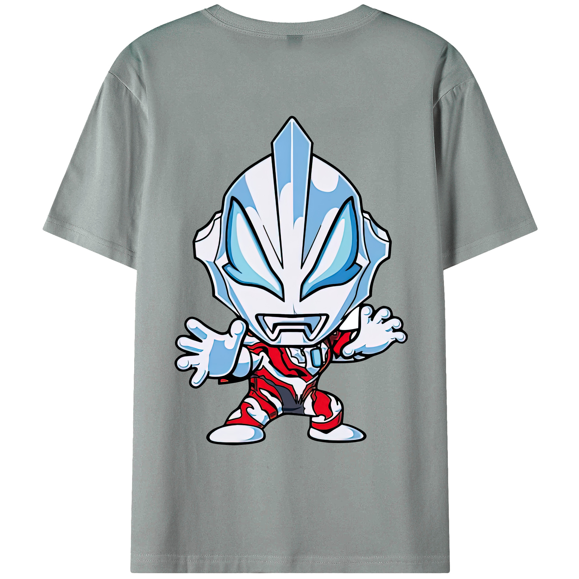 （画像用） ウルトラマン Ultraman 綿100％ メンズ半袖Tシャツ（バックプリント） 通気性